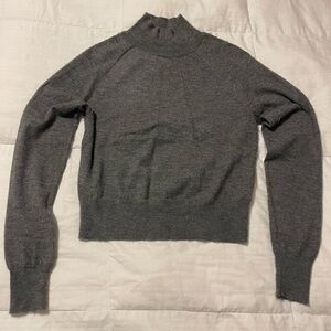 Theory Charcoal Cowl Neck Sweater - cashmere